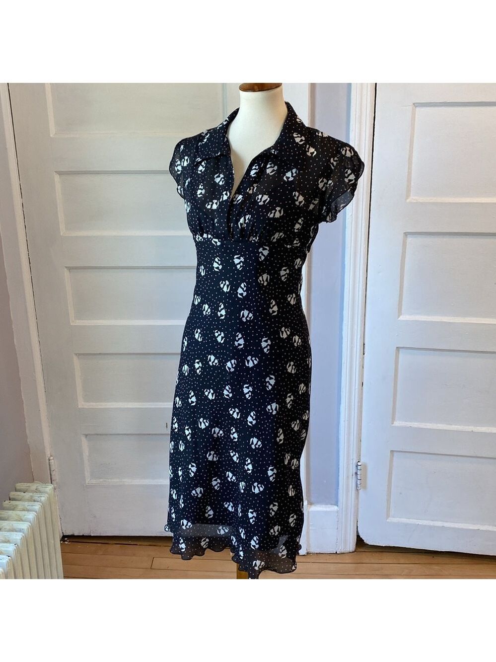 Speechless Black Dress with White Cats, Size 7 - Picture 13 of 16